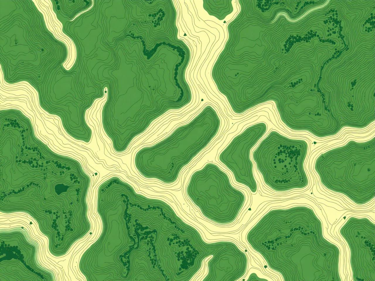 Topographic map of forested land parcels